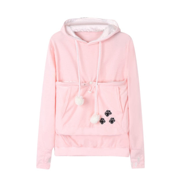 Casual Women Sweatshirt Light Pink