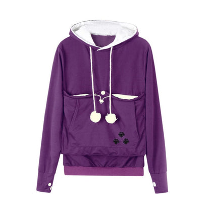 Casual Women Sweatshirt purple