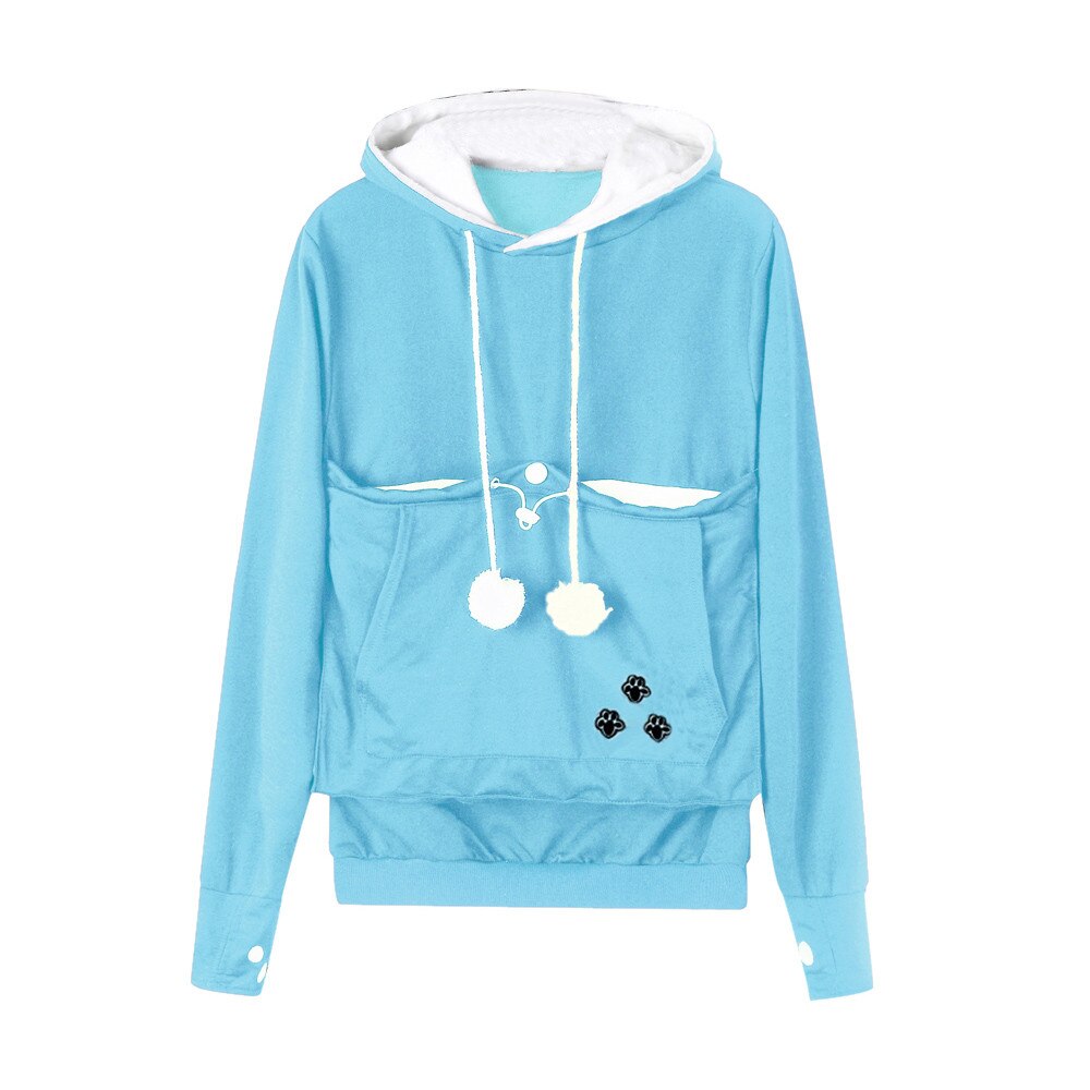 Casual Women Sweatshirt Blue